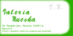valeria mucska business card